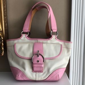 Coach leather & fabric purse